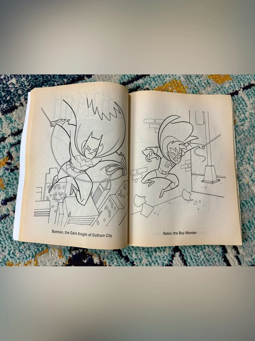 VTG 2000s WB Batman Super Jumbo Coloring & Activity Book